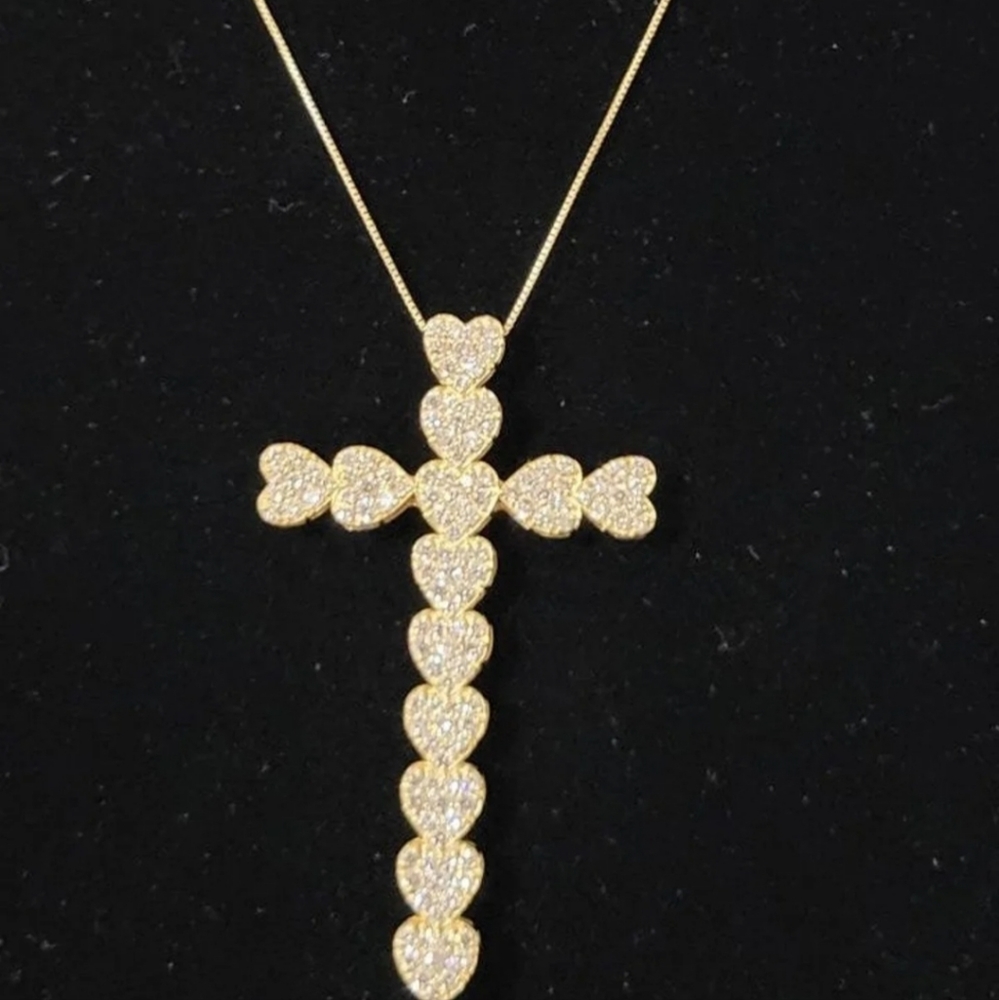 Real/Solid K18 Japan Gold w/ 2.00ct natural diamonds 45cm